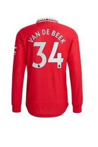 Manchester United Donny van de Beek #34 Fotballdrakt Hjemme Klær 2022-23 Lange ermer